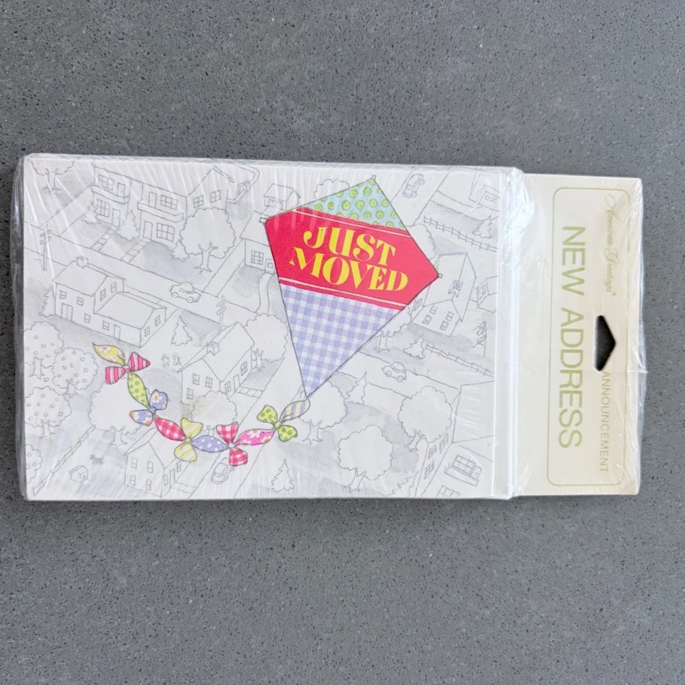 Vintage American Greetings Just Moved New Address Cards 8 Count Sealed 730R